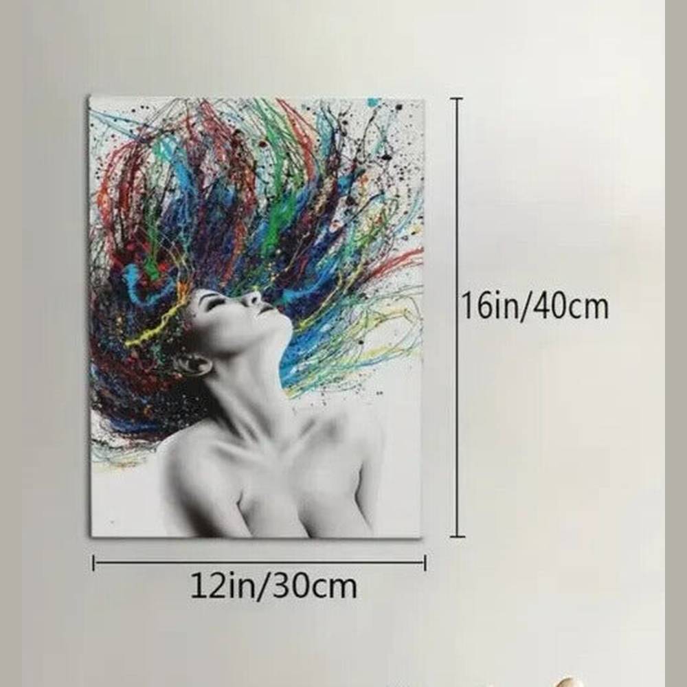 Colorful Abstract Women Body Art Canvas Print 12" x 16" Stunning! NEW! Home & Garden:Home Décor:Posters & Prints Style Your Walls